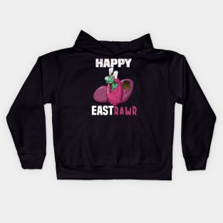 Happy EastRawr Funny t-Rex bunny Easter gift Kids Hoodie